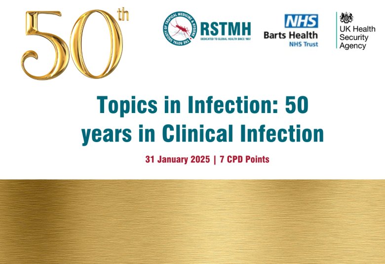 Image with the words Topics in Infection: 50 years in clinical infection