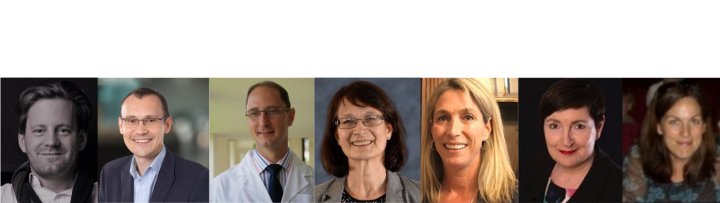 From left to right: Colin Brown, Simon Draper, Eric Fèvre, Jenny Harries, Christine Kreuder Johnson, Jo Martin and Debbie Nolder