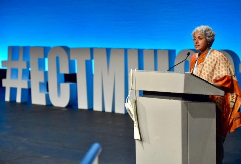 Dr Soumya Swaminathan, WHO’s Chief Scientist speaking at ECTMIH 2019 Dr Soumya Swaminathan, WHO’s Chief Scientist speaking at ECTMIH 2019