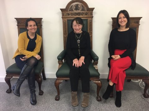 Dr Edith Waldman pictured in the RSTMH office between Tamar Ghosh (left), RSTMH CEO and Claire Coveney (right), RSTMH Membership Manager Dr Edith Waldman pictured in the RSTMH office between Tamar Ghosh (left), RSTMH CEO and Claire Coveney (right), RSTMH Membership Manager