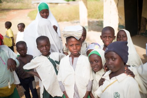 Some of the many school children who are protected from NTDs by the UK aid–funded UNITED programme in northern Nigeria © Sightsavers/Graeme Robertson