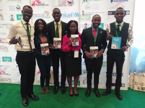 Adebisi (far right) with colleagues at the Lassa fever meeting Image of Adebisi with colleagues at the Lassa fever meeting