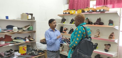Made-to-order shoes for patients with leprosy, using 3D printing to customise the fit. Made-to-order shoes for patients with leprosy, using 3D printing to customise the fit.