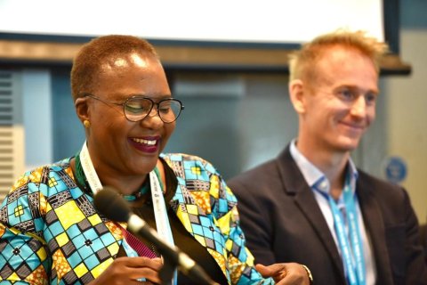 Mwele Malecela speaking at ECTMIH 2019 Mwele Malecela speaking at ECTMIH 2019