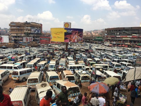 Taxi rank, Kampala, Uganda