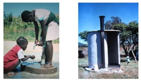 Shallow well hand pump (Blair Pump) for family use, and Ventilated Improved Pit (VIP) latrine – Blair Research Laboratory, Zimbabwe Shallow well hand pump (Blair Pump) for family use, and Ventilated Improved Pit (VIP) latrine – Blair Research Laboratory, Zimbabwe