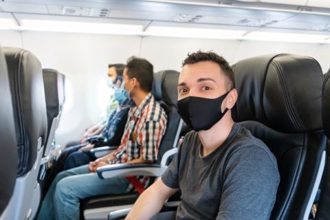 Wear a well-fitting mask throughout the flight