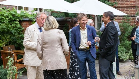 Guests enjoying the Garden Party